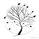 add leafs tattoo design idea