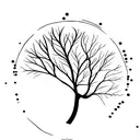 add leafs tattoo design idea