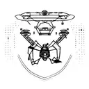 Military UAV operator tattoo design idea