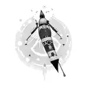 attack drone fire rocket tattoo design idea