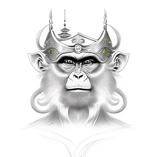 The Monkey King's Journey to the West tattoo design idea