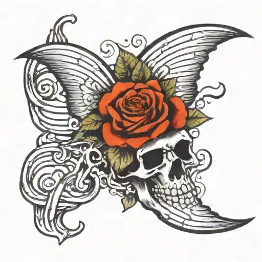 Metal music and Love Annabel tattoo design idea