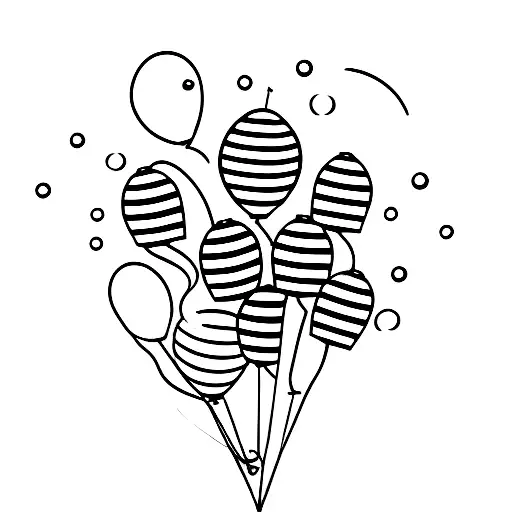 balloons tattoo design idea