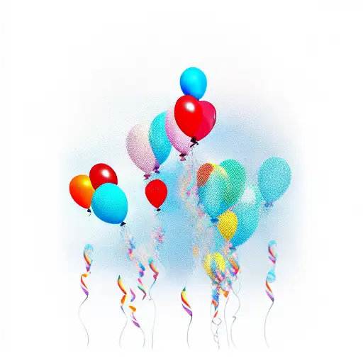 balloons tattoo design idea
