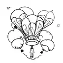 balloons tattoo design idea