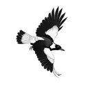 a magpie tattoo design idea