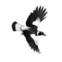a magpie tattoo design idea