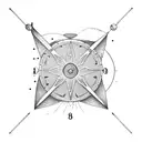 clock within libra sign tattoo design idea