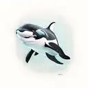 killer whale tattoo design idea