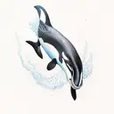 killer whale tattoo design idea