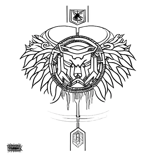 soundgarden king animal tattoo design idea