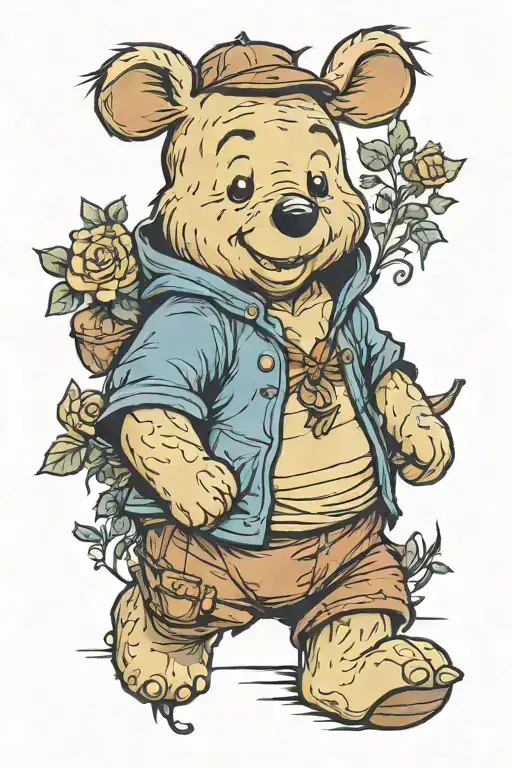 whinne the pooh  tattoo design idea