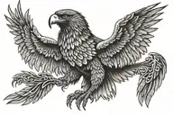 black eagle fighting besiktas tattoo design idea