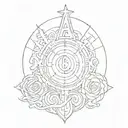 "CHOSEN ONE" SPELLED OUT WORDS ONLY AND OVERLAPPED USING THE O FROM CHOSEN FOR THE O IN ONE tattoo design idea