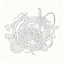 "CHOSEN ONE" SPELLED OUT WORDS ONLY AND OVERLAPPED USING THE O FROM CHOSEN FOR THE O IN ONE tattoo design idea