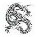 Dragon to wrap around arm tattoo design idea