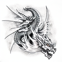 Dragon to wrap around arm tattoo design idea