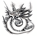 Dragon to wrap around arm tattoo design idea