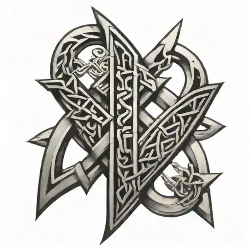 Celtic runes tattoo design idea