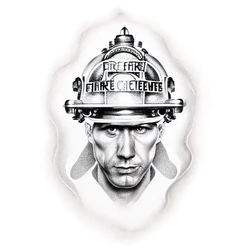 fire helmet Fire Chief 122 tattoo design idea