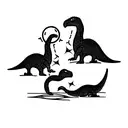 Cute Dinosaurs tattoo design idea
