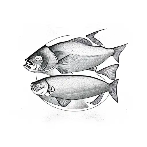 fish outline with 2023 in it somewhere tattoo design idea