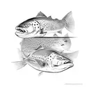 trout death date tattoo design idea