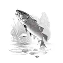 trout death date tattoo design idea