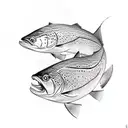 trout death date tattoo design idea