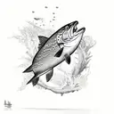 trout death date tattoo design idea