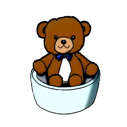small teddy bear tattoo design idea