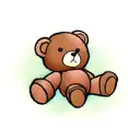 small teddy bear tattoo design idea