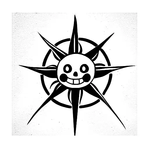 god sun nika one piece tattoo design idea