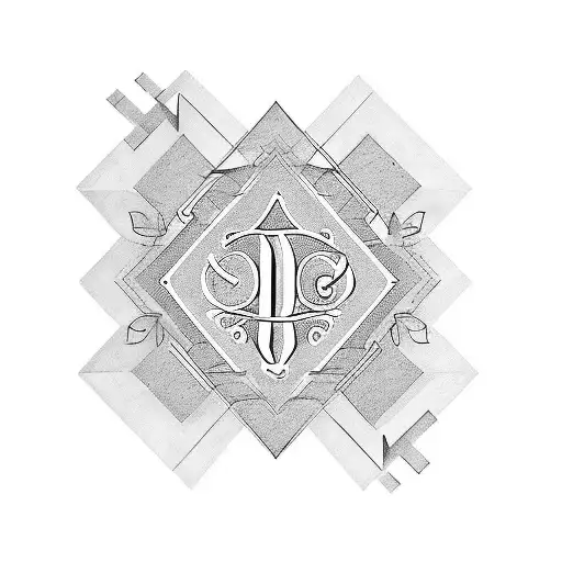 monogram Marlon tattoo design idea