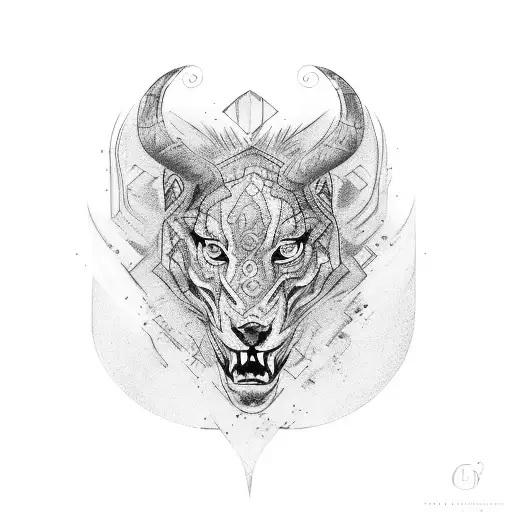 monogram Marlon tattoo design idea