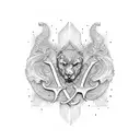 monogram Marlon tattoo design idea