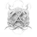 monogram Marlon tattoo design idea