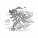 nubes japonesas  tattoo design idea