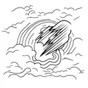 tornado with lightning tattoo design idea