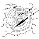 tornado with lightning tattoo design idea