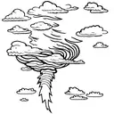 tornado with lightning tattoo design idea