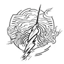 tornado with lightning tattoo design idea