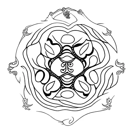 5 hmong hearts in a circle tattoo design idea