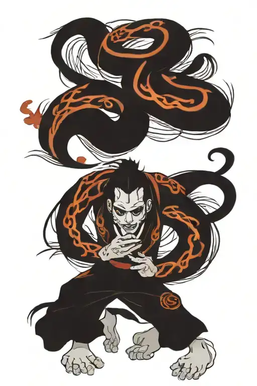 Orochimaru's Curse mark tattoo design idea
