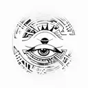 Evil Eye tattoo design idea
