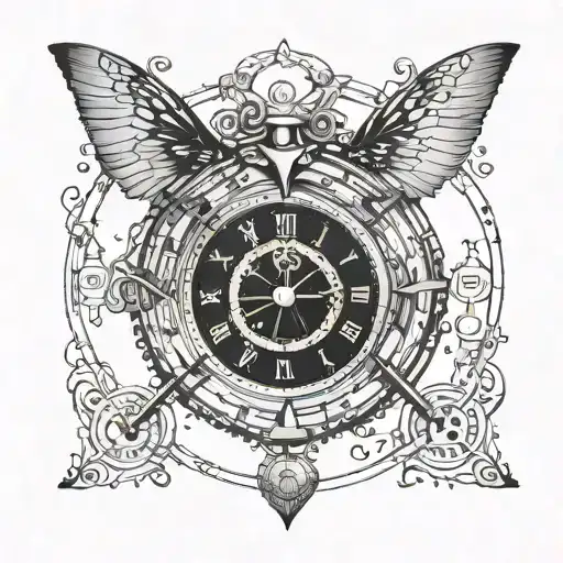inception top with Morse code "time waits for no one" circling the tatoo  tattoo design idea