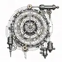 movie inception spindle with Morse code "time waits for no one" circling the tatoo  tattoo design idea