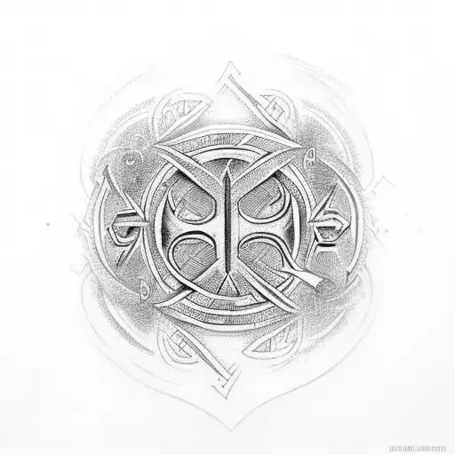 norse runes that spell out love tattoo design idea