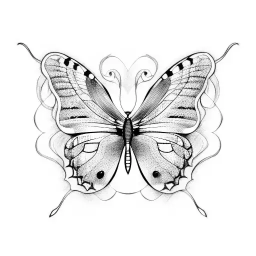 Butterfly sylvia tattoo design idea