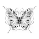 Butterfly sylvia tattoo design idea